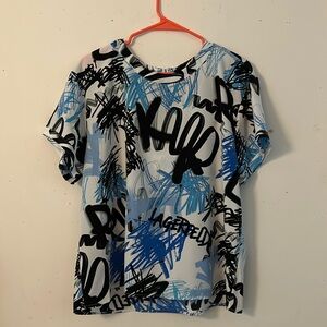 Karl Lagerfeld graffiti tee